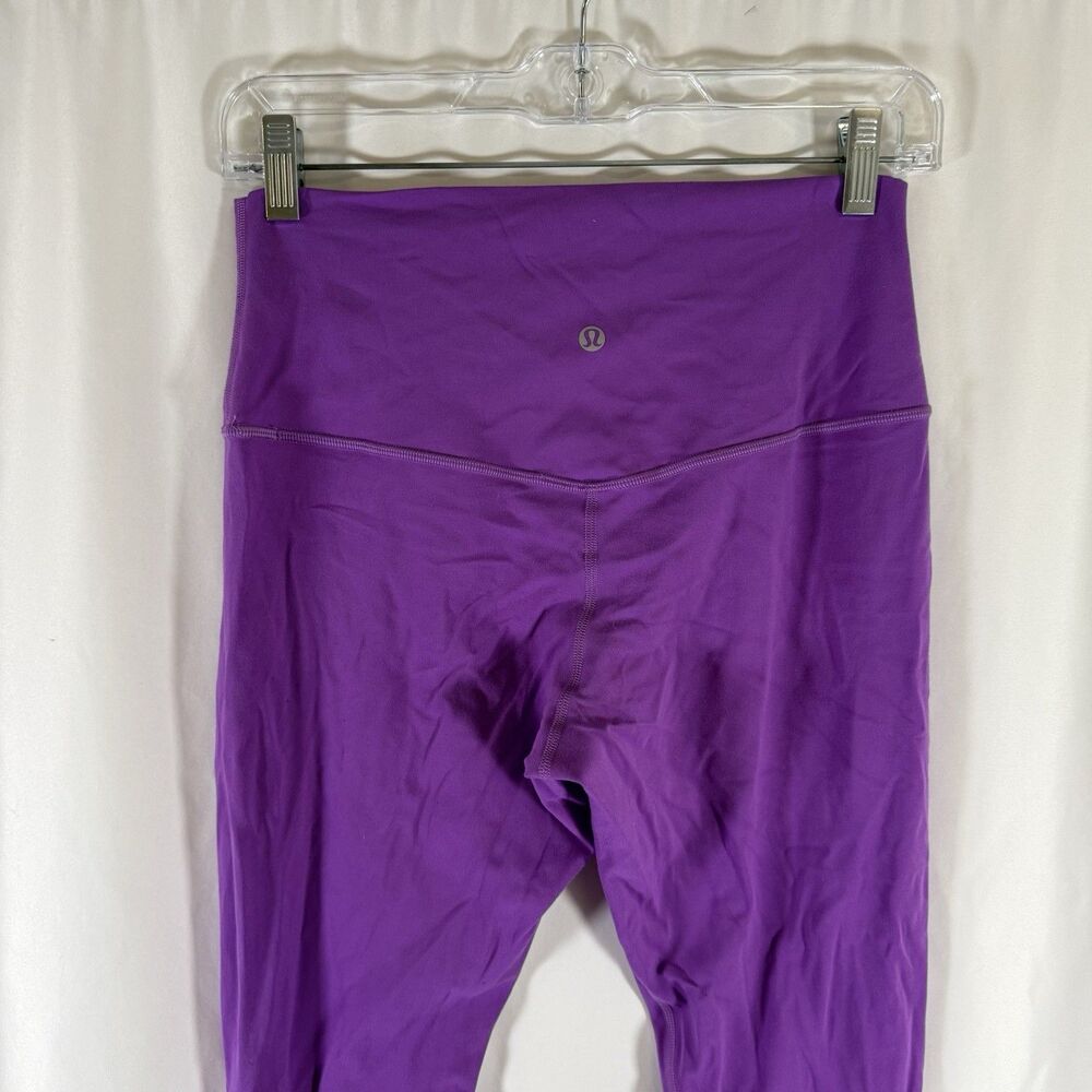 Lululemon Leggings Women's 8 Purple Pull On Stretch 29" Inseam Mid Rise - Picture 6 of 9